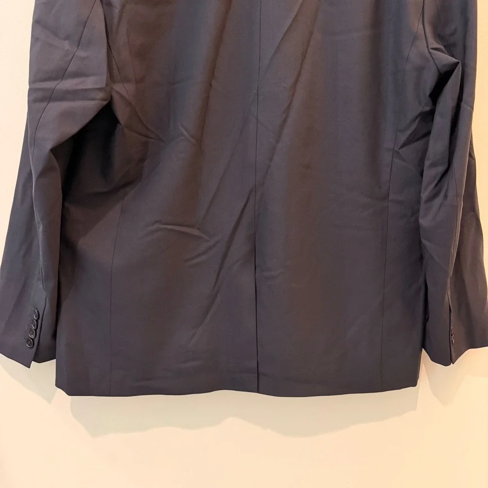 Quince Stretch Wool Blazer Premium Italian Wool Modern Exec Nello Gori Navy NWT